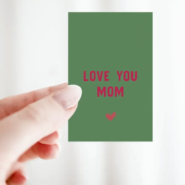 bloemenkaartje moederdag: love you mom