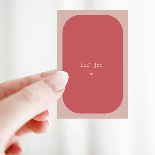 bloemenkaartje: luf joe