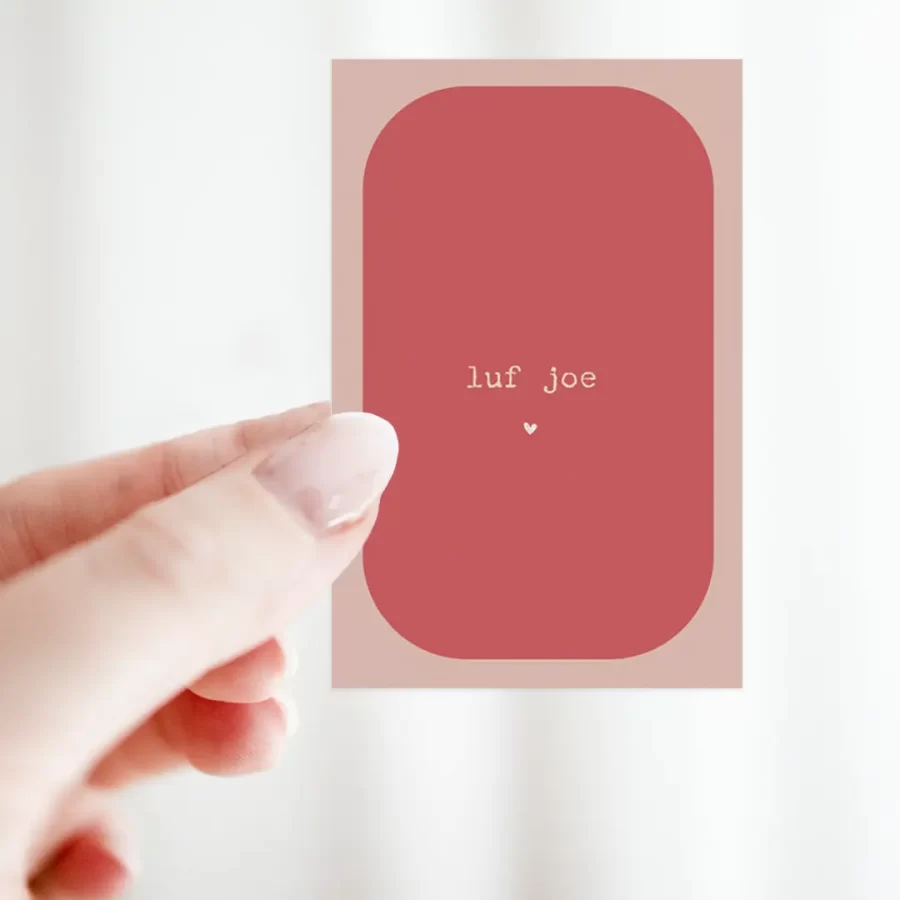 bloemenkaartje: luf joe
