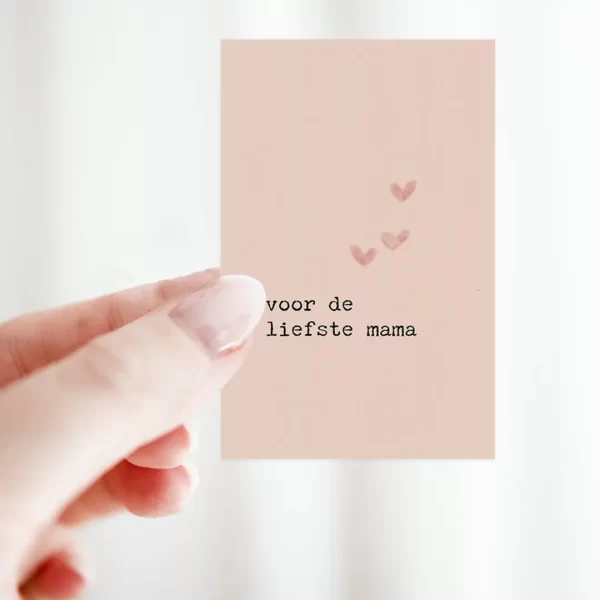 bloemenkaartje moederdag: Voor de liefste mama