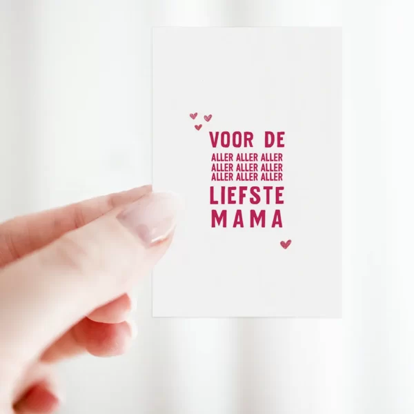 bloemenkaartje voor de liefste mama