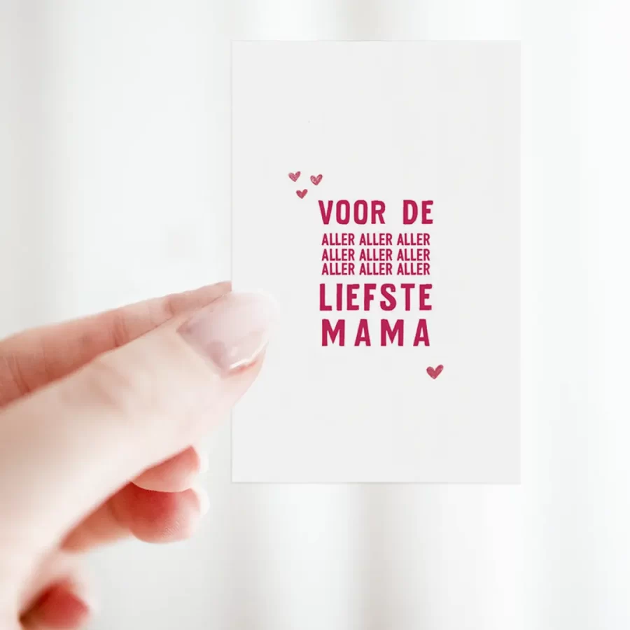 bloemenkaartje voor de liefste mama