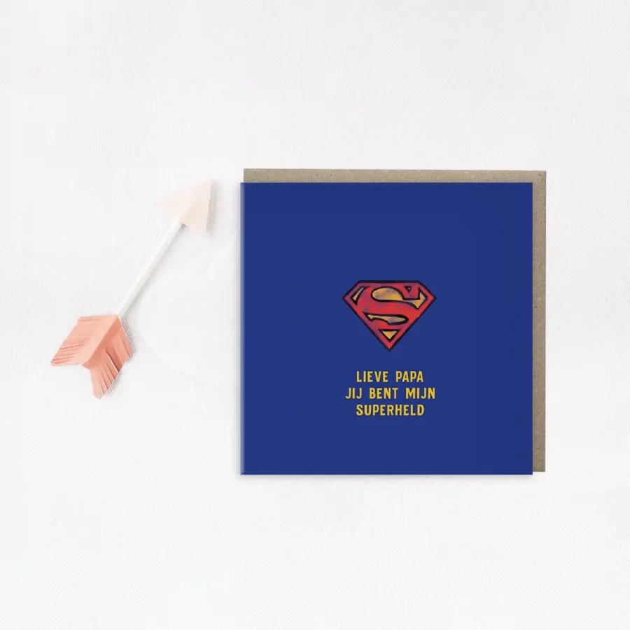 wenskaart van grafiquelien, vaderdagkaart, lieve papa, jij bent mijn superheld