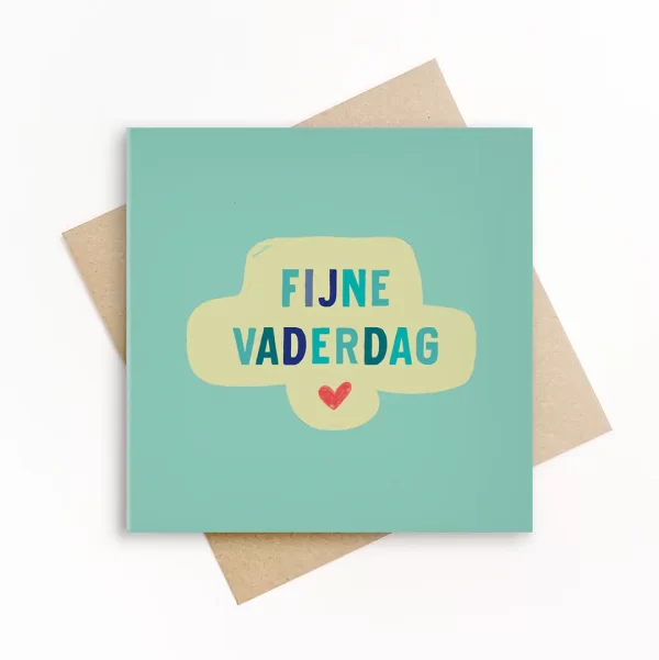 Eco Friendly Wenskaart Grafiquelien, Fijne Vaderdag