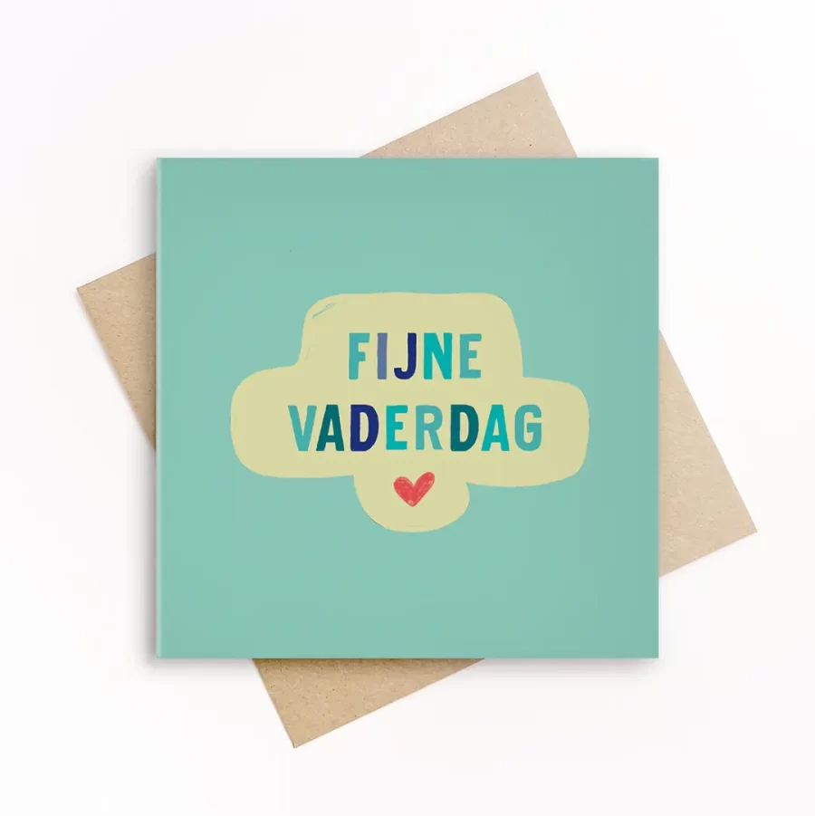 Eco Friendly Wenskaart Grafiquelien, Fijne Vaderdag