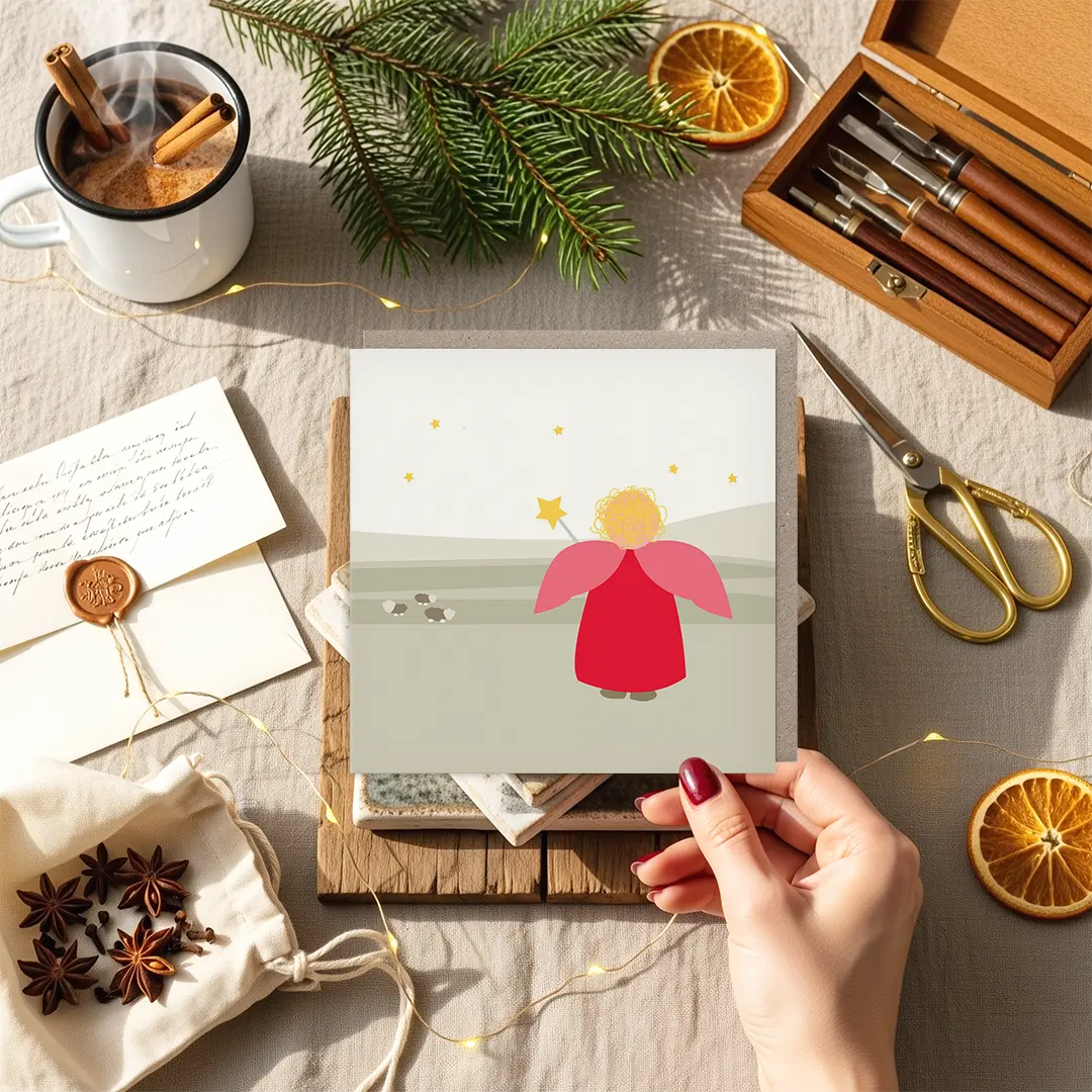 Engeltje kerstkaart