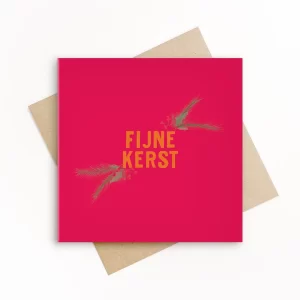 fijne kerst, roze, kerstkaart van grafiquelien